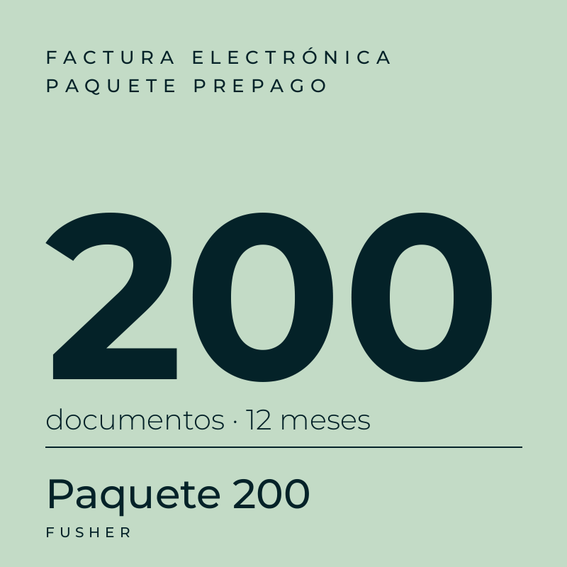 Factura electrónica · Paquete de 200 documentos